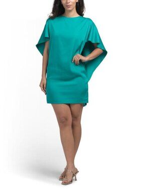 LIV FOSTER Cape Satin Mini Dress